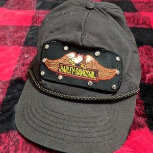 VTG Harley Davidson Eagle Patch Adjusable Hat